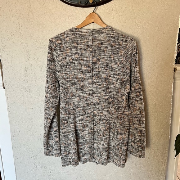 Anthropologie Dolan Abstract Leopard Print Longline Tweed Blazer Light Jacket - Picture 9 of 13